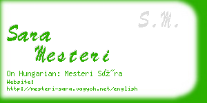 sara mesteri business card